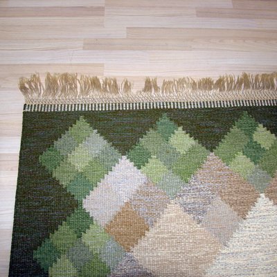 Mid-Century Swedish Kilim Röllakan Rug by Brita Svefors-YGE-596050