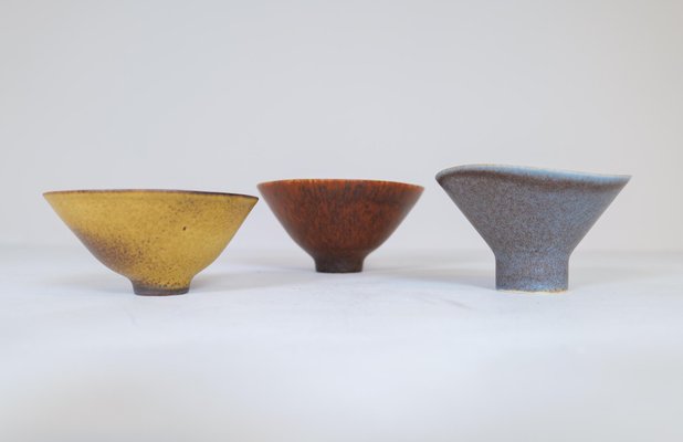 Mid-Century Swedish Modern Bowls by Carl-Harry Stålhane for Rörstrand, Set of 3-UYK-1191709