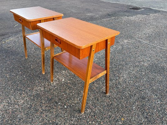 Mid-Century Swedish Modern Teak Nightstands, 1960s, Set of 2-MXB-1239966