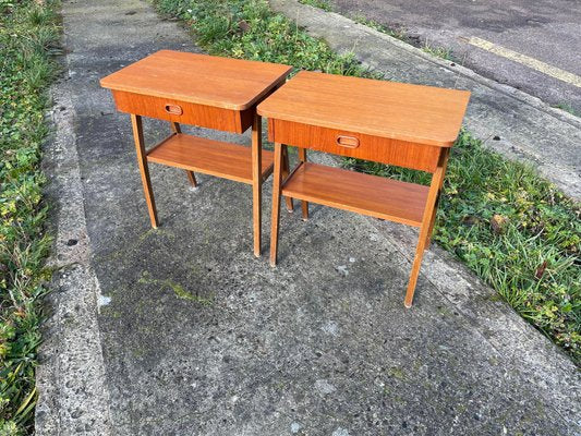 Mid-Century Swedish Modern Teak Nightstands, 1960s, Set of 2-MXB-1239966