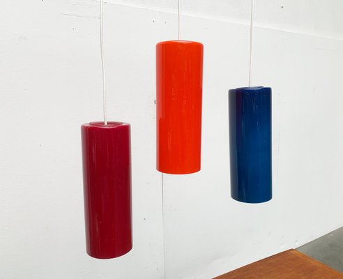 Mid-Century Swedish P 299 Glass Pendant Lamps by Max Brüel for Nordisk Solar, Set of 3-UAH-957995