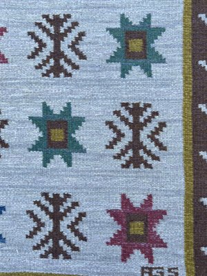 Mid-Century Swedish Röllakan Rug by Ags Anna-Greta Sjöqvist, 1960s-IJL-1702255