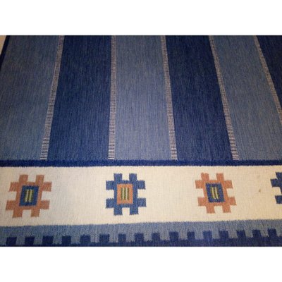 Mid-Century Swedish Rolakan Kilim Rug attributed to Ellen Stahlbrand, 1960s-YGE-1777174