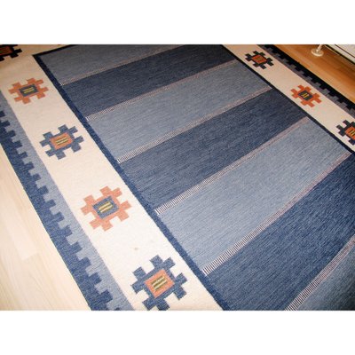 Mid-Century Swedish Rolakan Kilim Rug attributed to Ellen Stahlbrand, 1960s-YGE-1777174