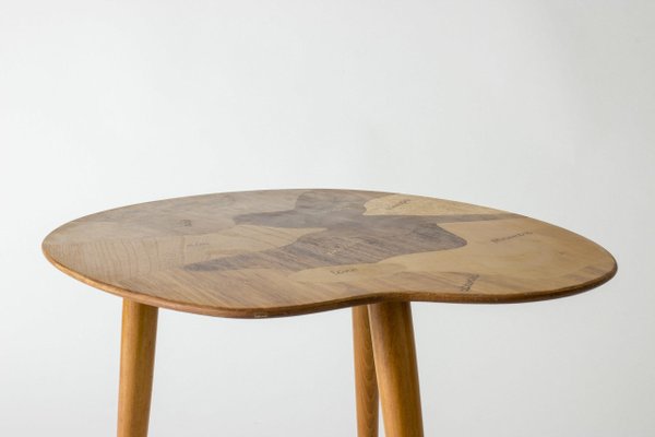 Mid-Century Swedish Side Table with Inlays-NL-1092753