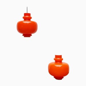 Mid-Century Swedish Space Age Oplight 75 Pendants by Hans-Agne Jakobsson for Staff, 1970s, Set of 2-UAH-1263936