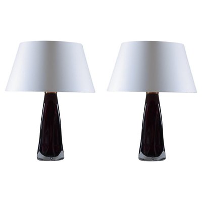 Mid-Century Swedish Table Lamps by Carl Fagerlund for Orrefors, 1960s, Set of 2-FM-1767113