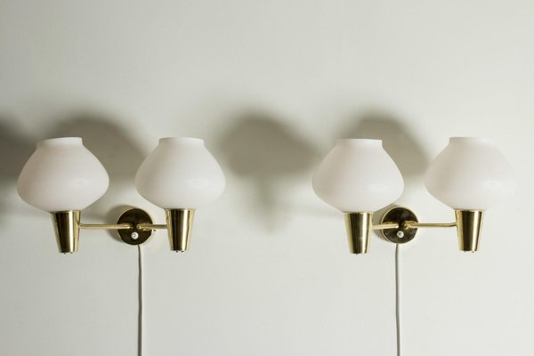 Mid-Century Swedish Wall Lamps, Set of 2-NL-1221241