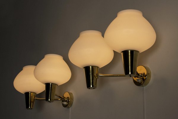 Mid-Century Swedish Wall Lamps, Set of 2-NL-1221241