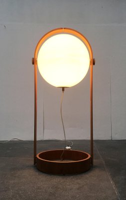 Mid-Century Swiss Space Age Plastic & Plywood Floor Lamp from Temde, 1960s-UAH-465445