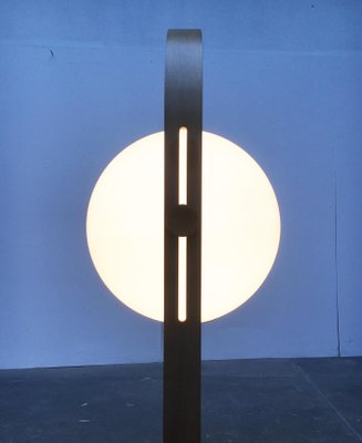 Mid-Century Swiss Space Age Plastic & Plywood Floor Lamp from Temde, 1960s-UAH-465445