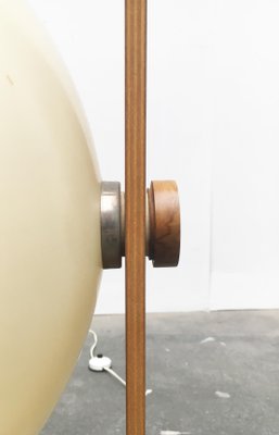 Mid-Century Swiss Space Age Plastic & Plywood Floor Lamp from Temde, 1960s-UAH-465445