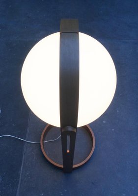 Mid-Century Swiss Space Age Plastic & Plywood Floor Lamp from Temde, 1960s-UAH-465445