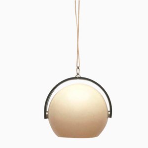 Mid-Century Swiss Space Age Plastic & Plywood Pendant Lamp from Temde, 1960s-UAH-2031540