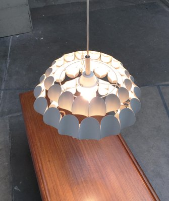 Mid-Century Swiss White Metal Pendant Lamp by H. Zender for Temde-UAH-852164