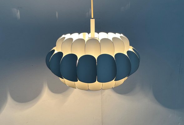 Mid-Century Swiss White Metal Pendant Lamp by H. Zender for Temde, 1960s-UAH-1779632