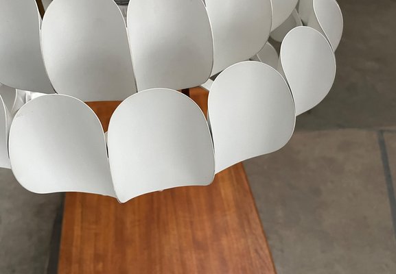 Mid-Century Swiss White Metal Pendant Lamp by H. Zender for Temde, 1960s-UAH-1779632