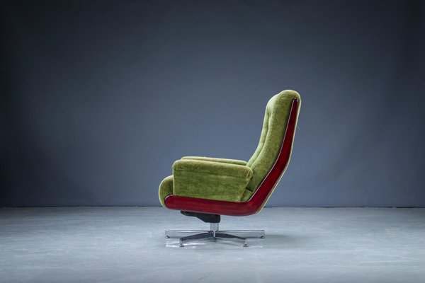 Mid-Century Swivel Lounge Armchair, 1970s-ZZH-1111162