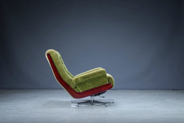 Mid-Century Swivel Lounge Armchair, 1970s-ZZH-1111162