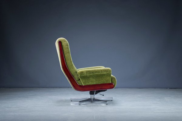 Mid-Century Swivel Lounge Armchair, 1970s-ZZH-1111162