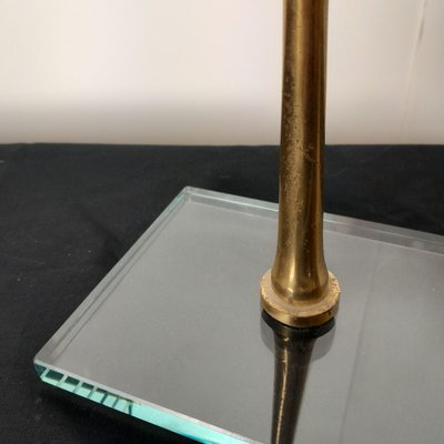 Mid-Century Table Brass Mirror in the style of Fontana Arte, 1950s-LMR-1727632