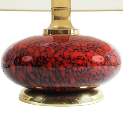 Mid-Century Table Lamp in Murano Glass & Gilt Brass by Tommaso Barbi-NJV-974679