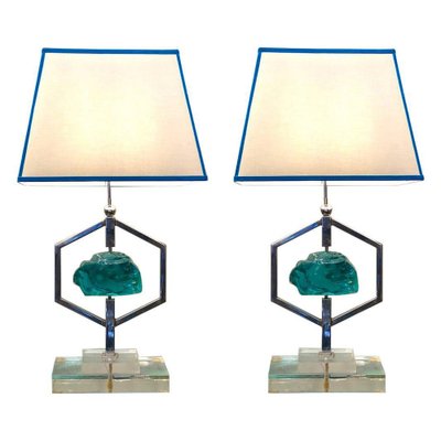 Mid-Century Table Lights attributed to Max Ingrand for Fontana Arte, 1960s, Set of 2-MBH-1769390