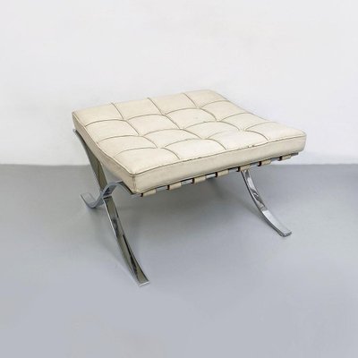 Mid-Century talian Barcelona Pouf by Mies Van Der Rohe for Knoll, 1970s-GDD-1284748