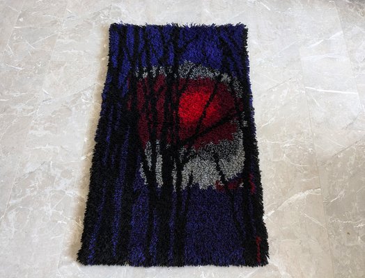 Mid-Century Tapestry Rya Wool Rug, 1960s-BLG-2042185