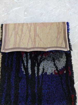 Mid-Century Tapestry Rya Wool Rug, 1960s-BLG-2042185