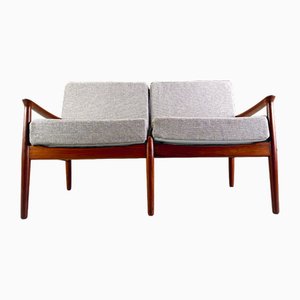 Mid-Century Teak 2-Seater Sofa by Svend Åge Madsen for Glostrup, 1960s-QDV-2032268