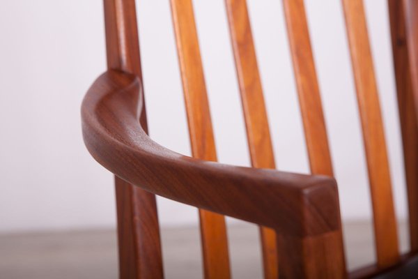 Mid-Century Teak and Leather Dining Chairs by Leslie Dandy for G-Plan, 1960s, Set of 6-NIT-712030