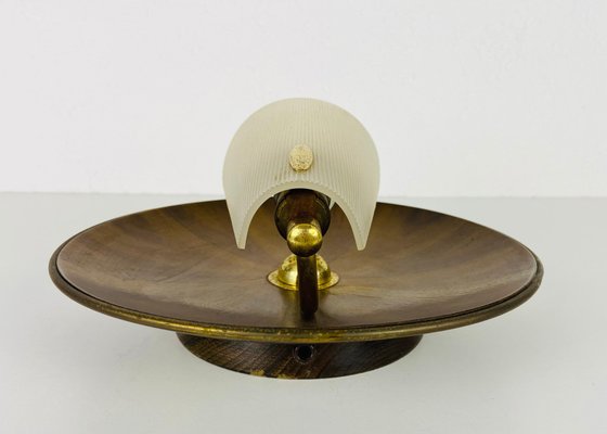 Mid-Century Teak and Plexi Glass Wall Lamp in the Style of Stilnovo, Italy-PUK-975193