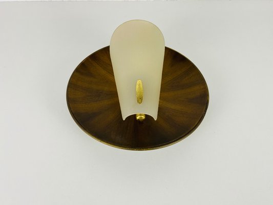 Mid-Century Teak and Plexi Glass Wall Lamp in the Style of Stilnovo, Italy-PUK-975193