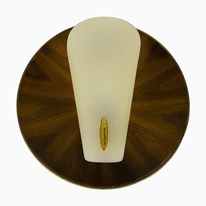 Mid-Century Teak and Plexi Glass Wall Lamp in the Style of Stilnovo, Italy-PUK-975193