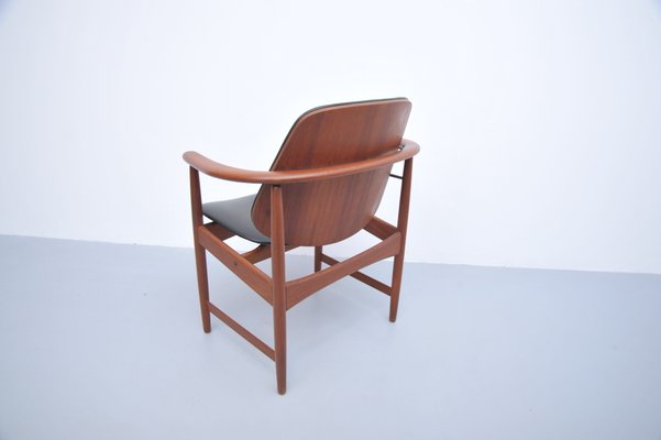 Mid-Century Teak Armchair by Arne Hovmand-Olsen for Jute-ZE-801888