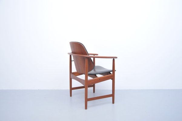 Mid-Century Teak Armchair by Arne Hovmand-Olsen for Jute-ZE-801888