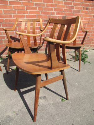 Mid-Century Teak Armchairs, 1960s, Set of 4-GJF-713698