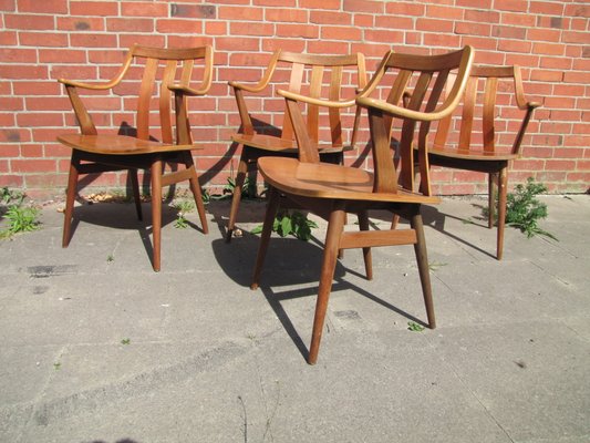 Mid-Century Teak Armchairs, 1960s, Set of 4-GJF-713698