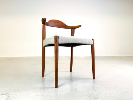 Mid-Century Teak Bullhorn Chair by Harry Østergaard for Randers Møbelfabrik, 1960s-QDV-2032256