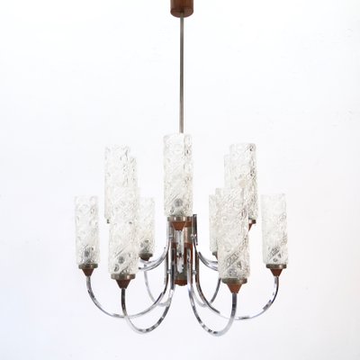 Mid-Century Teak Chandelier, 1960s-XH-786533