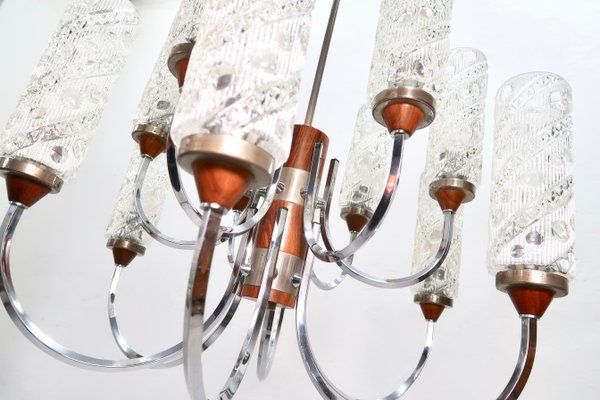 Mid-Century Teak Chandelier, 1960s-XH-786533