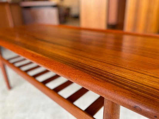 Mid-Century Teak Coffee Table by Grete Jalk, Denmark, 1960s-WSA-1063446