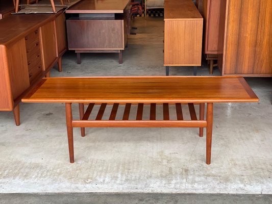 Mid-Century Teak Coffee Table by Grete Jalk, Denmark, 1960s-WSA-1063446