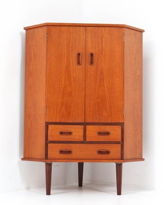 Mid-Century Teak Corner Cabinet, 1960s-MY-1078893