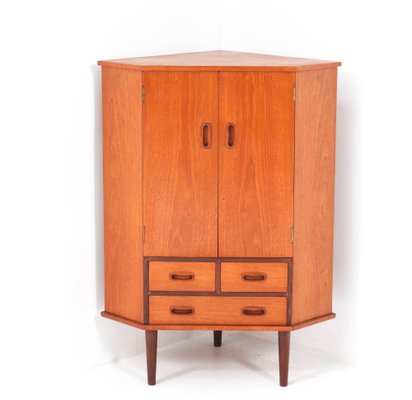 Mid-Century Teak Corner Cabinet, 1960s-MY-1078893