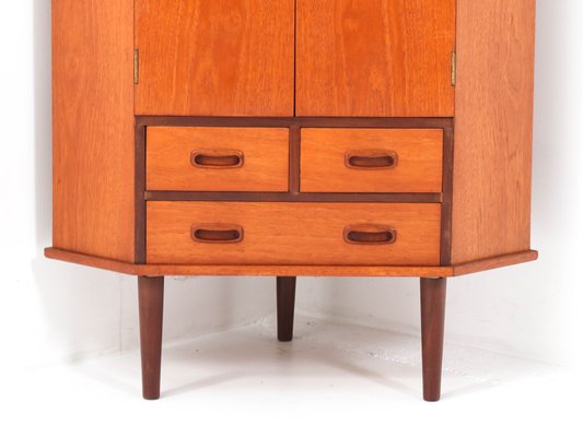 Mid-Century Teak Corner Cabinet, 1960s-MY-1078893