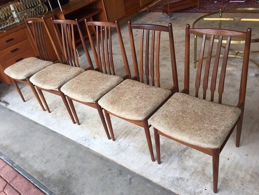 Mid-Century Teak Dining Chairs, 1950s, Set of 6-WSA-831321