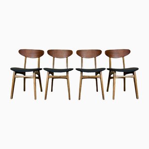 Mid-Century Teak Dining Chairs, Denmark, Set of 4-EJL-1117953