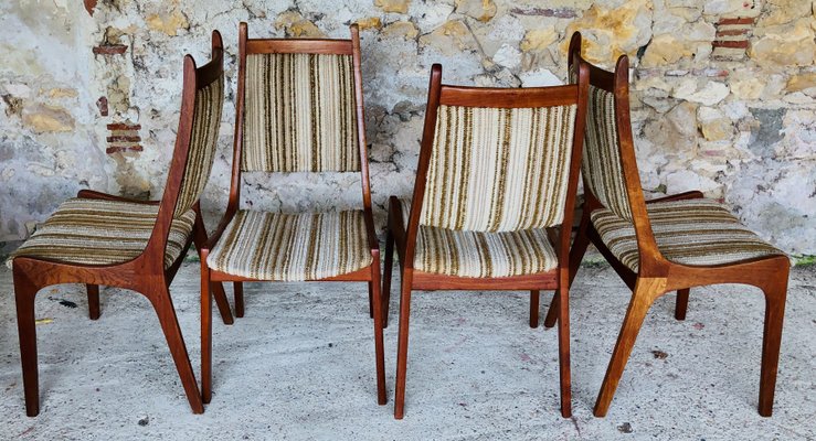 Mid-Century Teak Dining Chairs from R. Huber & Co, Set of 4-OJT-849594